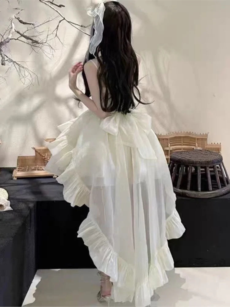 LBSFY -Elegant Birthday Lolita Party Dress with Underskirt Outfits Women French Ruffles Dancing Vestidos Summer Korean Fashion Clothes