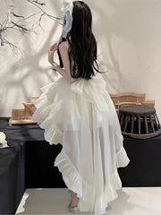 LBSFY -Elegant Birthday Lolita Party Dress with Underskirt Outfits Women French Ruffles Dancing Vestidos Summer Korean Fashion Clothes