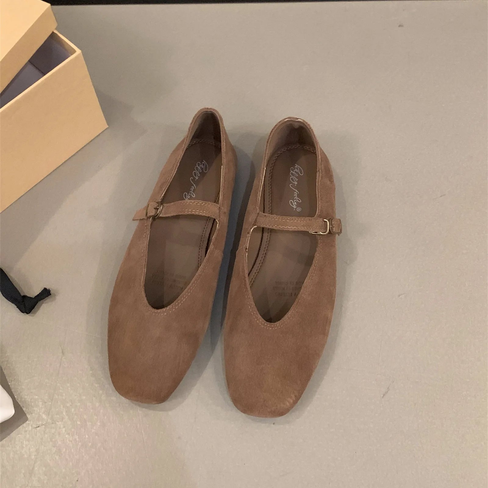 LBSFY  -   2024 Spring New Brand Women Flats Round Toe Shallow Slip On Ladies Casual Ballet Shoes Soft Leather Eelgant Dress Shoes