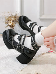 LBSFY  -  Goth Lolita Women's Shoes Gothic Student Japanese Girl JK Uniform Shoe Buckle New Loli Shoes
