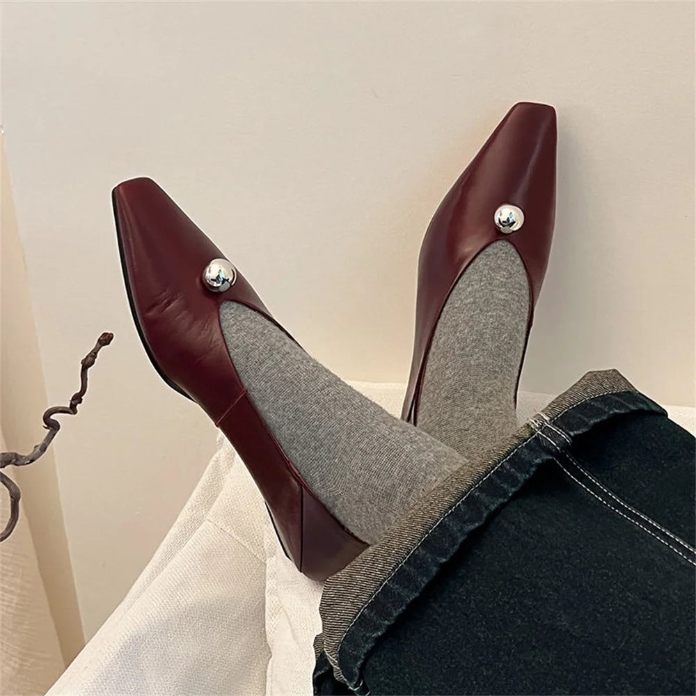 LBSFY  -  Women's High Heels New 2cm Simple Business Women's Shoes Evening Party Genuine Leather Elegant Prom Pumps Office Shoes