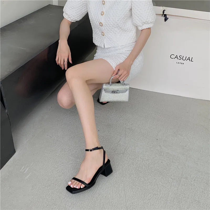 LBSFY  -  Designer Summer Open Toe Woman Sandals Fashion Elegant Ankle Strap Shoes Ladies Outdoor Party Dress Pumps