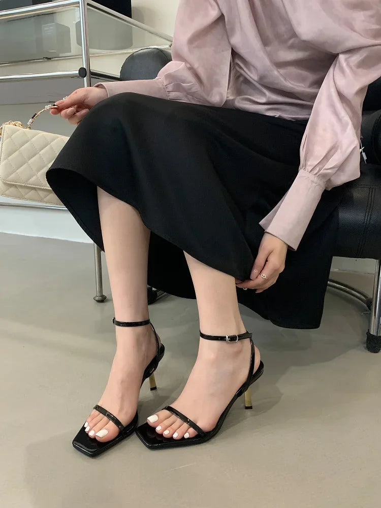 LBSFY -Spring New Leopard Print Women Slipper Pointed Toe Thin Low Heel Sandal Ladies Mules Shoes Zapatos Mujer