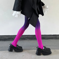 Lbsfy 80D Lolita Gradient Women Sexy Anime Stockings Cute Leggings Spring Autumn Snagging Resistance Colored Pantyhose for Girl Tights