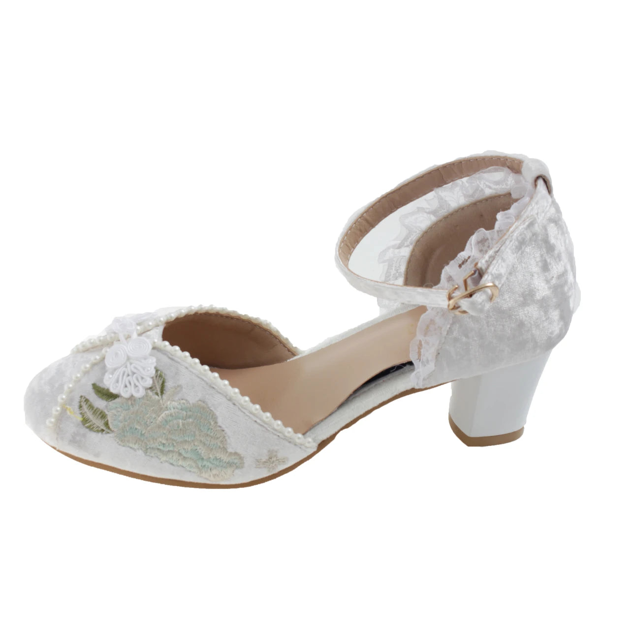 LBSFY -New Women Dress Shoes High Heels Mary Janes Shoes Denim Pumps Ankle Strap Ladies Shoe Office Zapatos Mujer