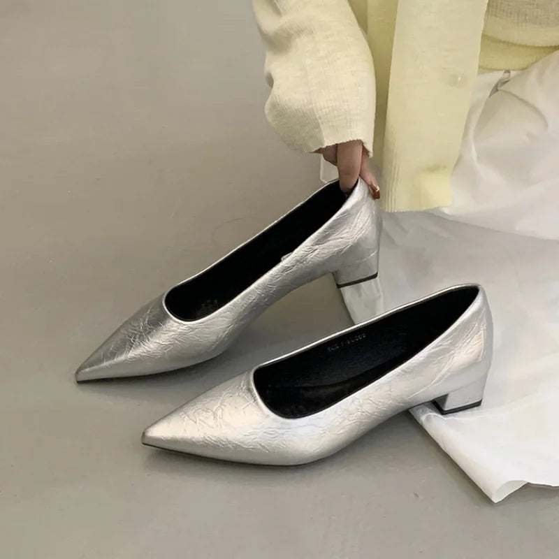 LBSFY  -Brand Women Flats Fashion Soft Casual Women Loafers Pointed Toe Shallow Slip On Elegant Ballerina Shoes Low Heels Dress
