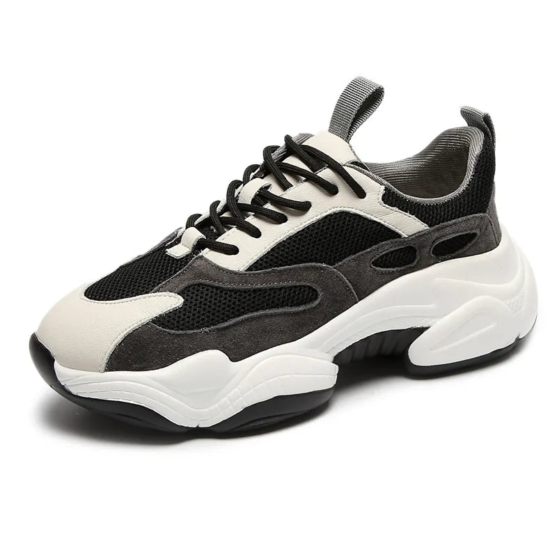 LBSFY  -  2024 New Arrival Women Sneakers Ladies Casual Shoes Lace Up Platform Flats Spring Summer Mesh Breathable Lady Footwear