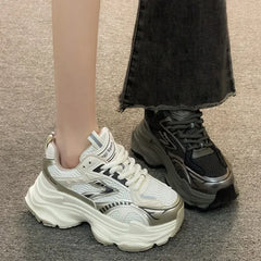 LBSFY -Women Platform Sneakers 2025 Autumn New Fashion Casual Lace Up Sports Shoes Woman Non Slip Walking Shoes Ladies Vulcanize Shoes