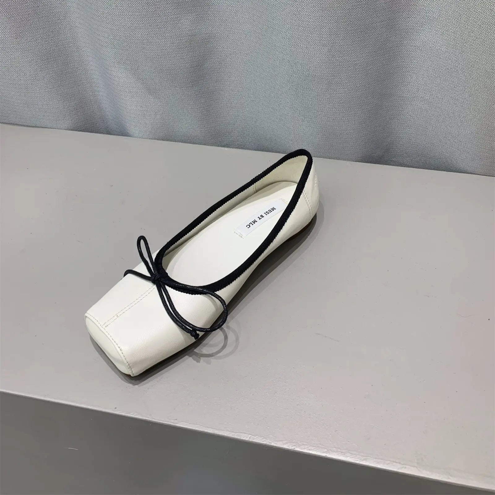 LBSFY  -  Luxury Satin Silk Ballet Shoes Woman Classic Square Toe Bowtie Elastic Band Ballerina Flats Ladies Soft Loafers Mujer