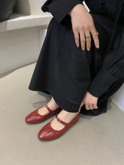 LBSFY  -  Round Toe Women Loafers 2024 New Arrivals Fashion Casual Low Flat Heeled White Brown Black Red Shallow Slip On Mary Janes 35-39