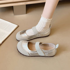 LBSFY -New Style Fashion Women's Flat Shoes Korean Style Mary Jane Ladies' Casual Leather Flat Boat Shoes Loafers Work and Party Wear