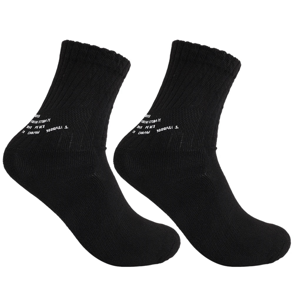 Lbsfy Vintage Simple Letter Socks for Men Women Soft Breathable Sports Socks Autumn Winter Solid Color Casual Versatile Stacked Sock