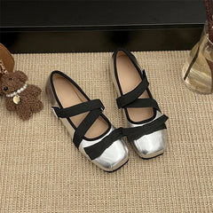 LBSFY -French Style Retro Bow Mary Jane Shoes Women's Outer Wear Spring 2025 New Style Ballet Style Shoes