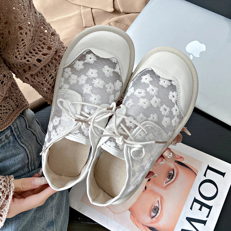 LBSFY  -  2024 Summer Lace Jacquard Fisherman Shoes Slip On Hollow Out Walking Loafers Lazy House Slides for Outdoor Beach