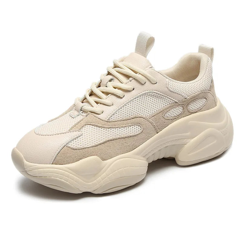 LBSFY  -  2024 New Arrival Women Sneakers Ladies Casual Shoes Lace Up Platform Flats Spring Summer Mesh Breathable Lady Footwear