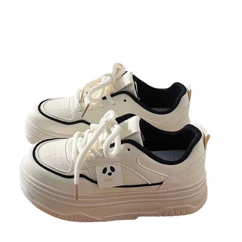 LBSFY  -  Spring Autumn White Platform Sneakers for Women Fashion Casual PU Leather Board Shoes Female New Designer Zapatos De Mujer