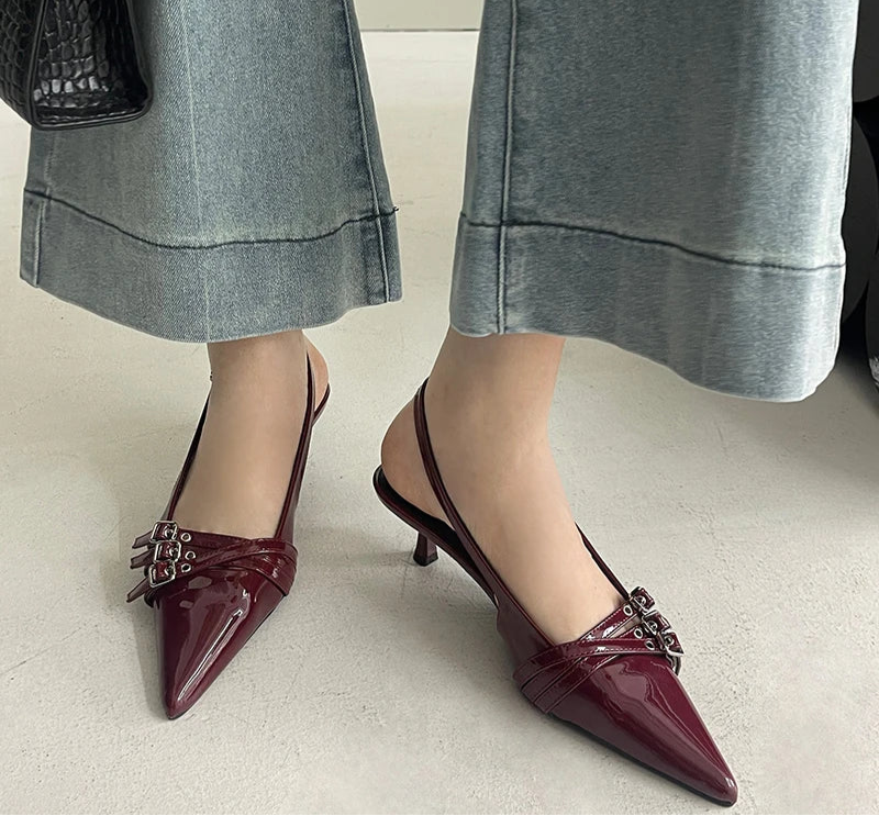 LBSFY  Summer Sliver High Heel Women Sandals Fashion Pointed Toe Shoes Ladies Elegant Dancing Party Party Club Shoes