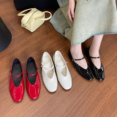 LBSFY -Autumn Women Flats Casual Ballet Shoes Fashion Round Toe Shallow Round Toe Mary Jane Soft Sole Ballerin Shoes