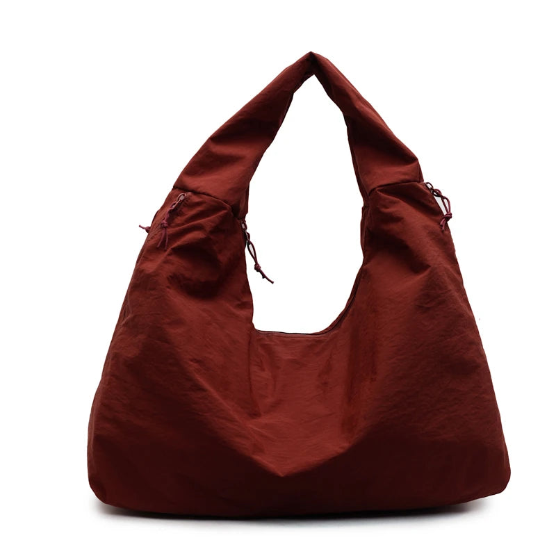 LBSFY -Japanese Fashion Casual Nylon Tote Bag Women 2025 New Style Trend All-match Large Capacity Underarm Bag Commuter Shoulder Bag