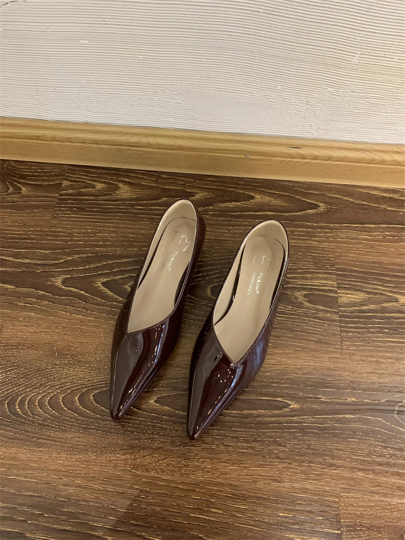 LBSFY -Spring Pointed Toe Women Flats Women Fashion Shallow Slip On Shoes Ladies Elgant Paryt Dress Shoes Sandals Mujer