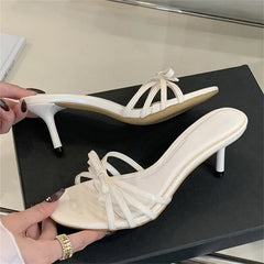 LBSFY -Summer Fashion Round Toe Slippers Women Narrow Band Thin Low Heels Beach Casual Sandals Flip Flops Shoes Zapatos De Muje