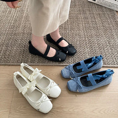 LBSFY  -  Designer Women Ballet Flats Fashion Elegant Shallow Cross Strap Footwear 2024 Spring Ladies Comfort Soft Sole Ballerina Shoes