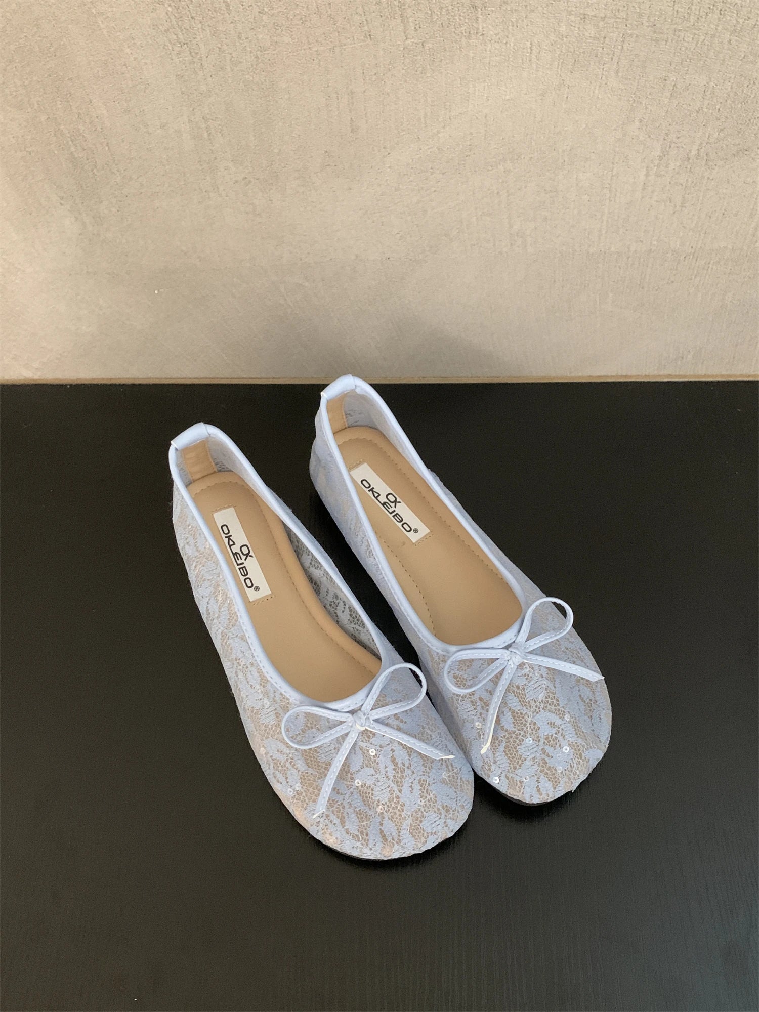 LBSFY -Summer Fashion Concise Round Head  Women Ballet Flats Low Heels Bow Mesh Party Slide Mules Casual Shoes Zapatos De Mujer