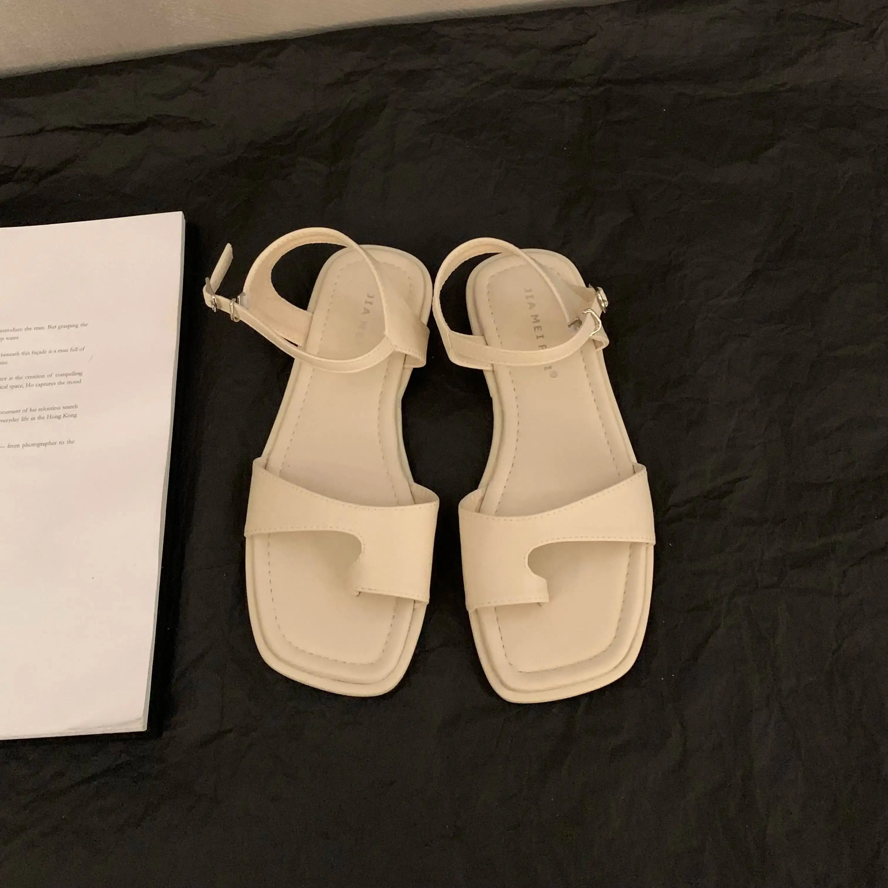 LBSFY -Brand Summer Women Sandals Soft Flat Heel Casual Ladies Gladiator Shoes Women Outdoor Beach Rome Sandals Vacation Slide