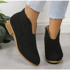 LBSFY -Autumn/winter New Boots Female Side Ankle Boots Female Low Heel Low Tube Student College Style Female  Women Shoes Women Boots