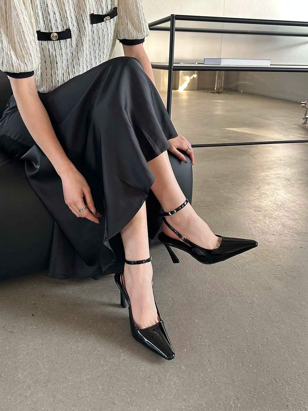LBSFY  -  Gladiator Women Sandals Round Toe Summer Dress Shoes Thin High Heels Cross Strap Black White Gold Red Sexy Pumps Ankle Strap 39