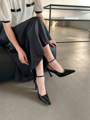LBSFY  -  Gladiator Women Sandals Round Toe Summer Dress Shoes Thin High Heels Cross Strap Black White Gold Red Sexy Pumps Ankle Strap 39