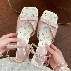 LBSFY  New Summer Butterfly-knot Women Open Toe Sandals Fashion Wedges High Heels Stripper Party Pumps Shoes