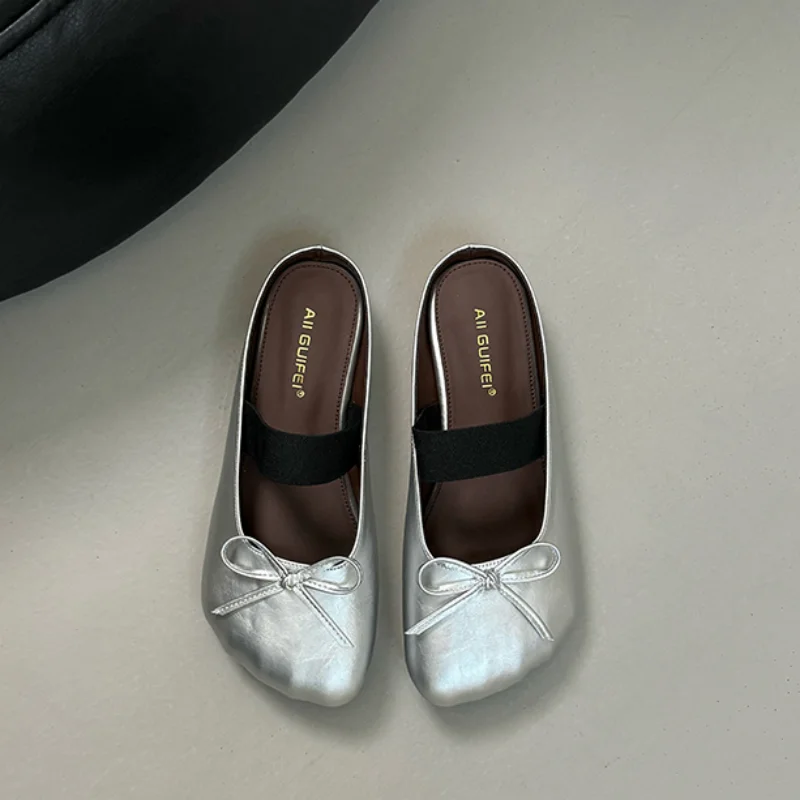 LBSFY -Brand Women Slippers Slip On Grandma Shoes Woman Round Toe Retro Moccasins Outdoor Slides Ladies Soft Ballet Shoes
