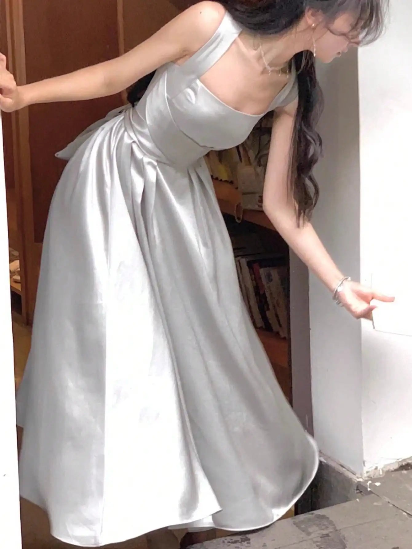 LBSFY -France Elegant Solid Princess Evening Party Dress Sleeveless Graduation A-Line Bridesmaid Midi Woman Dresses 2025 Spring Summer