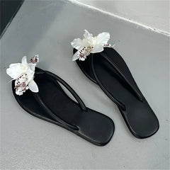 LBSFY -New Design Camouflage Flower Low Flat Heels Women Slippers Summer Clip Toe Casual Outdoors Dress Flip Flops Shoes