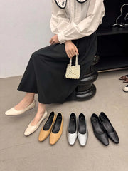 LBSFY  -  Beige Yellow Silver Black Women Loafers Round Toe Autumn Dress Shoes Casual Mary Janes Elegant Mules Shoes Slip On Size 35-39