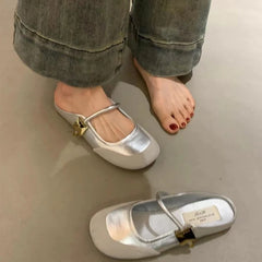 LBSFY  -  Summer Women Mules Slippers Fashion Shallow Cover Toe Slides Shoes Ladies Casual Outdoor Soft Sole Flats Heel Sandalias