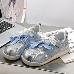 LBSFY -Summer Breathable Lightweight Mesh Sneakers Soft Bottom Hong Kong Style Casual Sports White Shoes for Women
