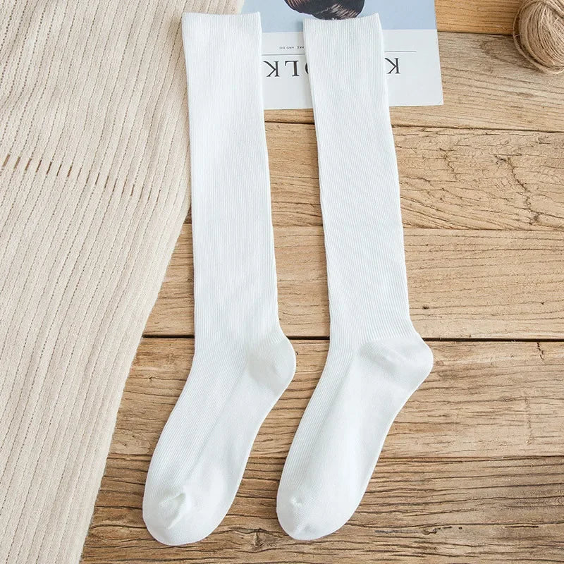 Lbsfy 10 Colors Autumn Women's Socks Cotton Winter Long Socks Harajuku Female Trick Warm Solid Color Sock Casual Ladies Sox