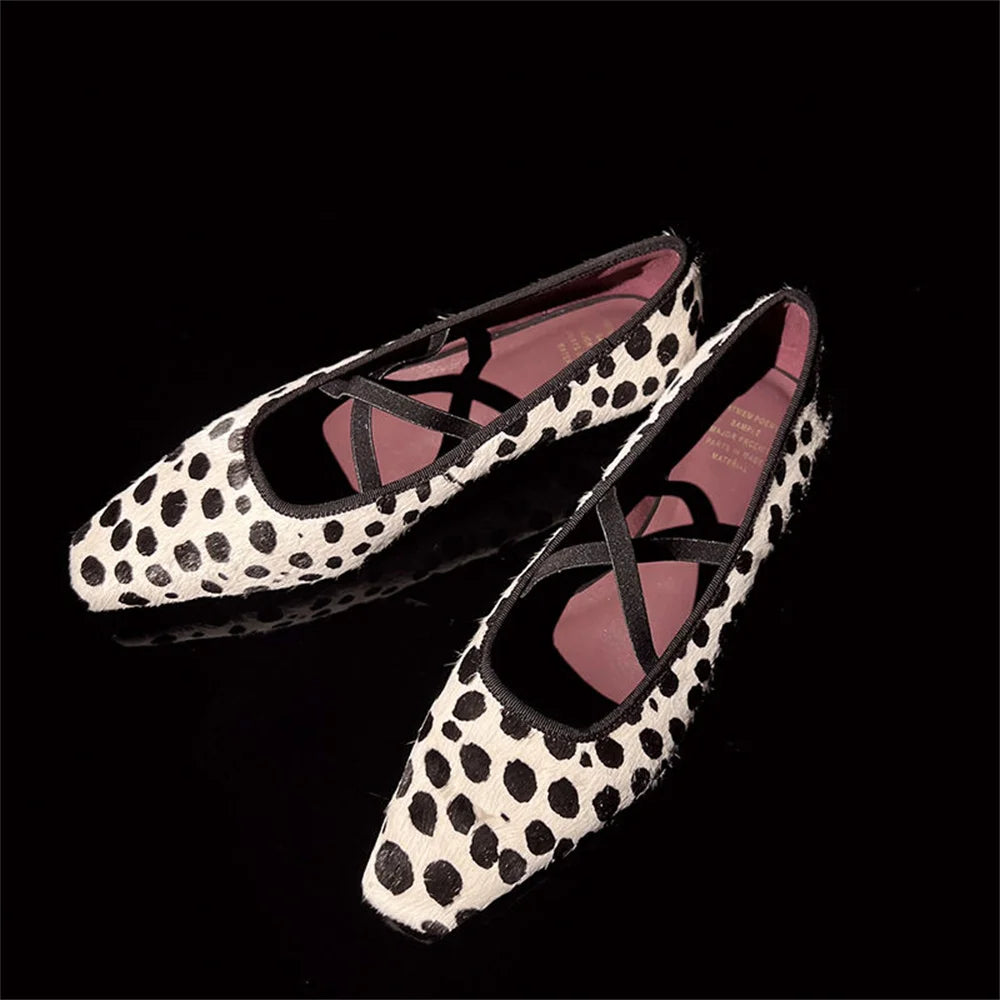 LBSFY  -   Women Sexy Pointed Toe Low Heel Pumps Sexy Horsehair Suede Leather Party Street Fashion Women's Shoes Pumps