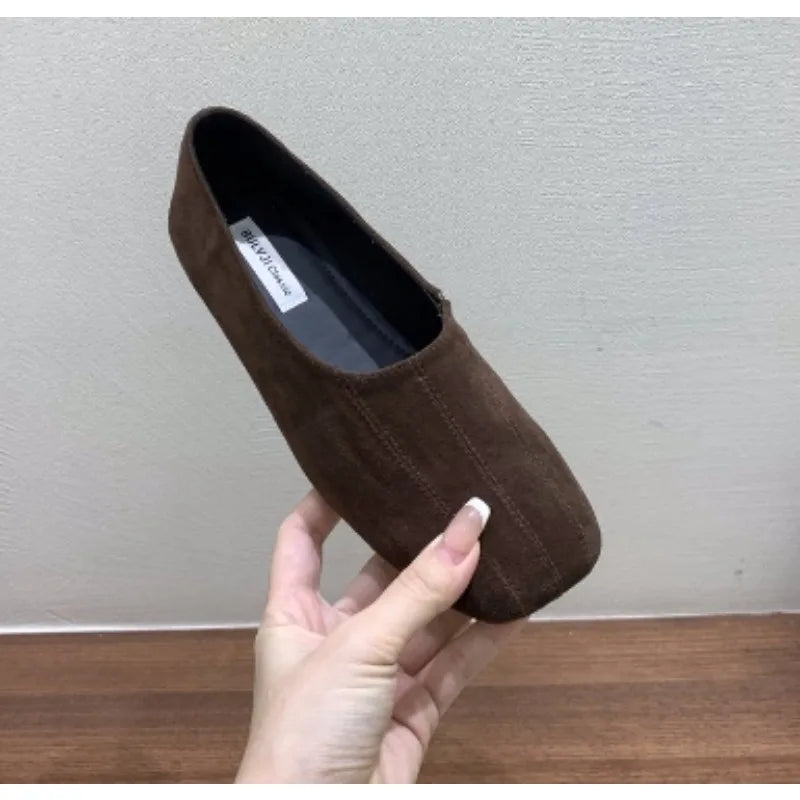 LBSFY -New Style Spring Autumn Women Flats Round Toe Shallow Elastic Band Ladies Concise Ballet Shoes Eelgant Dress Shoes Zapatos Mujer