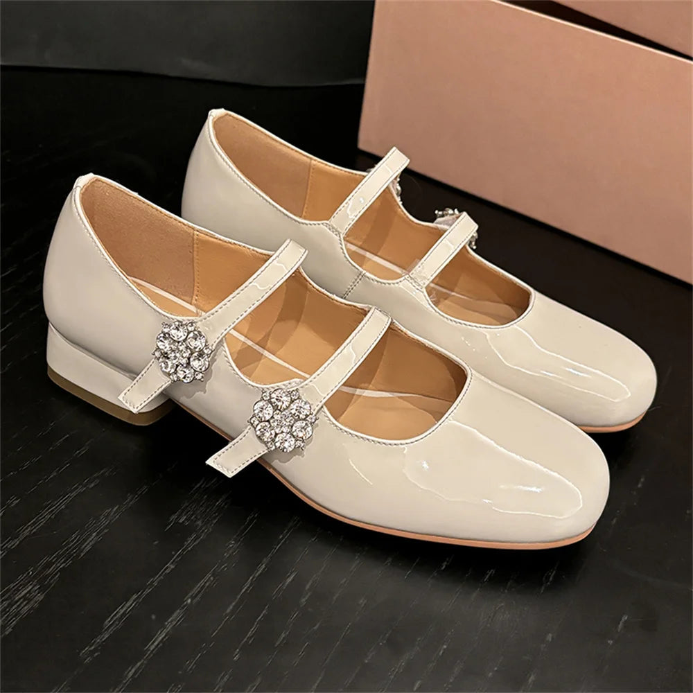 LBSFY  -  Women's High Heels Pumps Patent Leather New Rhinestone Party Wedding Shoes Club Pumps Woman Buckles Dress Pumps