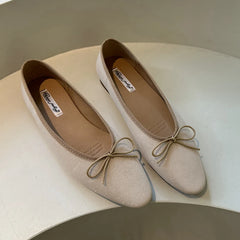 LBSFY  -  Spring New Brand Women Flat Shoes Fashion Round Toe Shallow Slip On  Ballerinas Shoes Soft Flat Heel Dress Ballet Shoe
