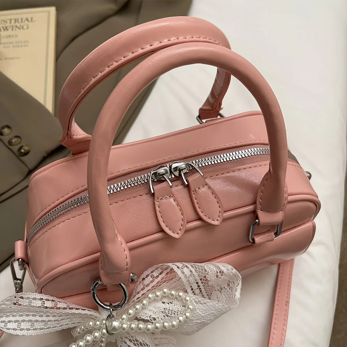LBSFY -Ladies Crossbody Bag Fashion Everything Popular Casual Sweet Lace Ballet Style Design Sense of Spring and Summer New Shoulder Ba