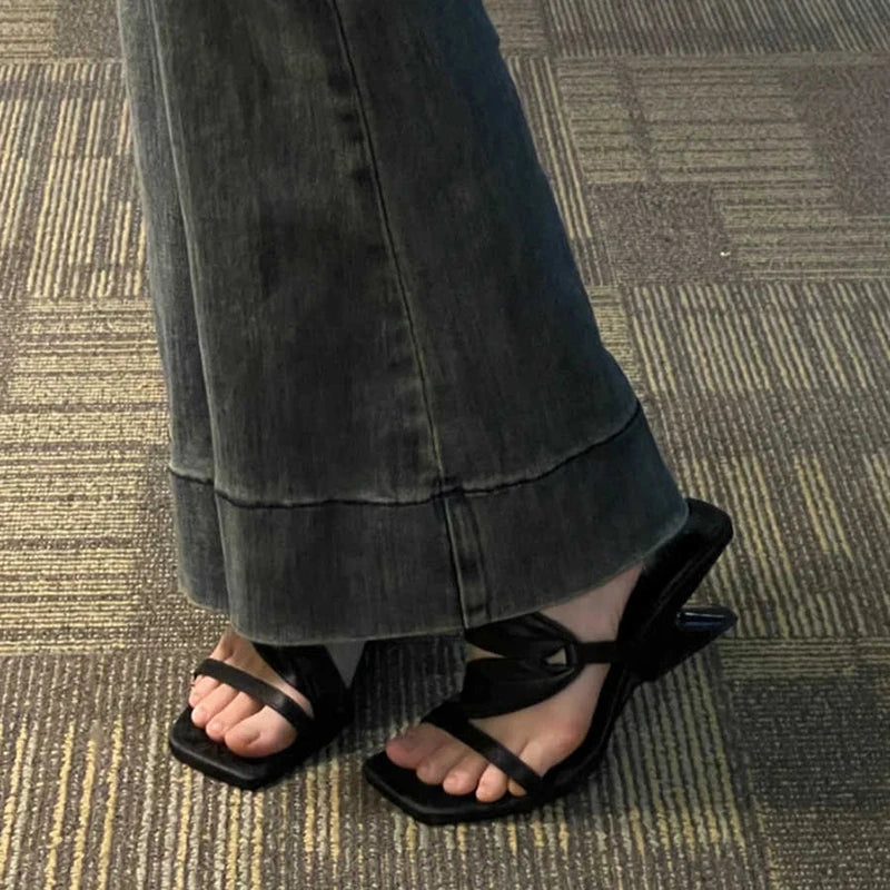 LBSFY  -Summer Fashion Wedges Heel Slippers Women Open Toe Beach Casual Sandals Shoes Zapatos De Mujer