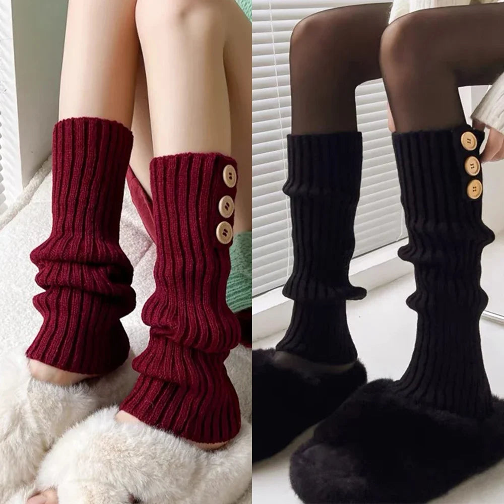 Lbsfy Y2K Women's Leg Warmers Japanese Lolita Long Socks Wool Knitted Foot Cover Arm Warmer Autumn Winter Crochet Heap Sock Boot Cuffs