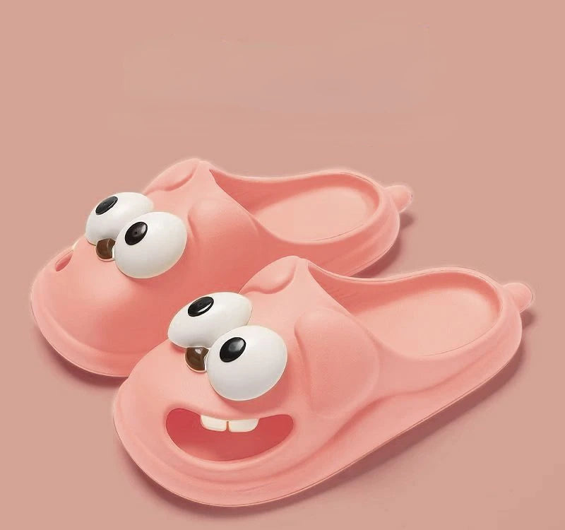 LBSFY - Kiss Slippers Big Eye Dog Slippers,Cute Funny Big Eye Dog Fun Cartoon Package Head Eva Slippers For Women