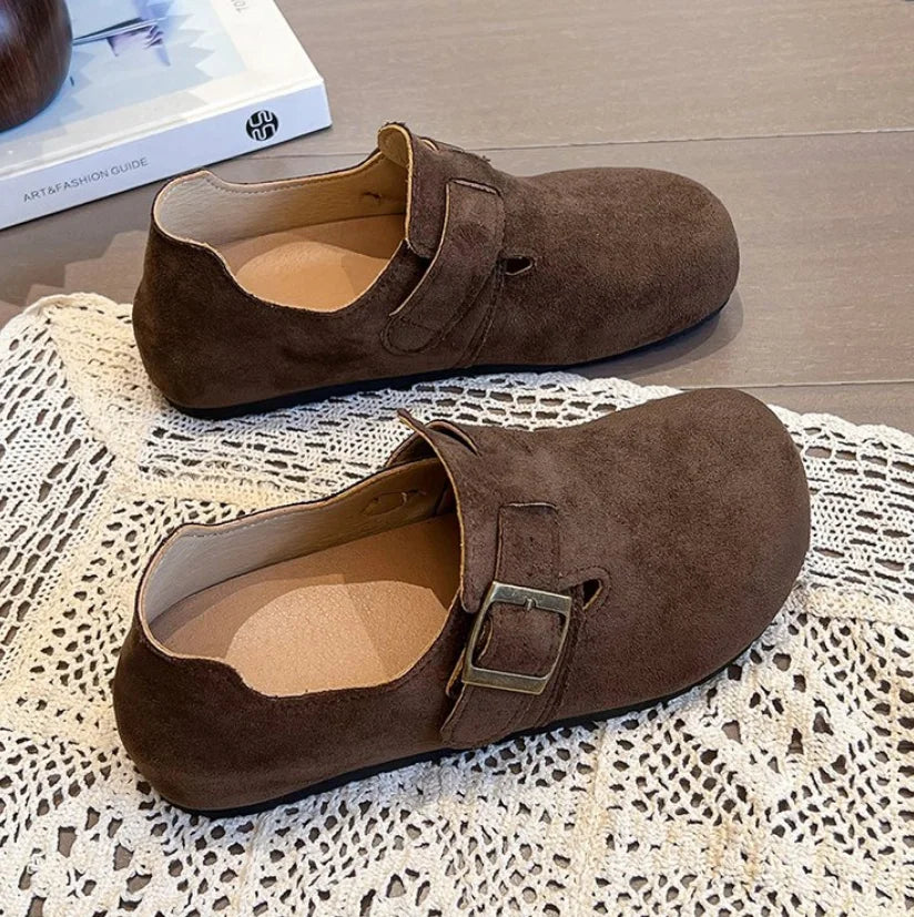 LBSFY -New Clogs Women Fashion Cork Suede Casual Shoes Classic Cork Antislip for Outdoor Women's Loafers with Arch Support Ballerinas