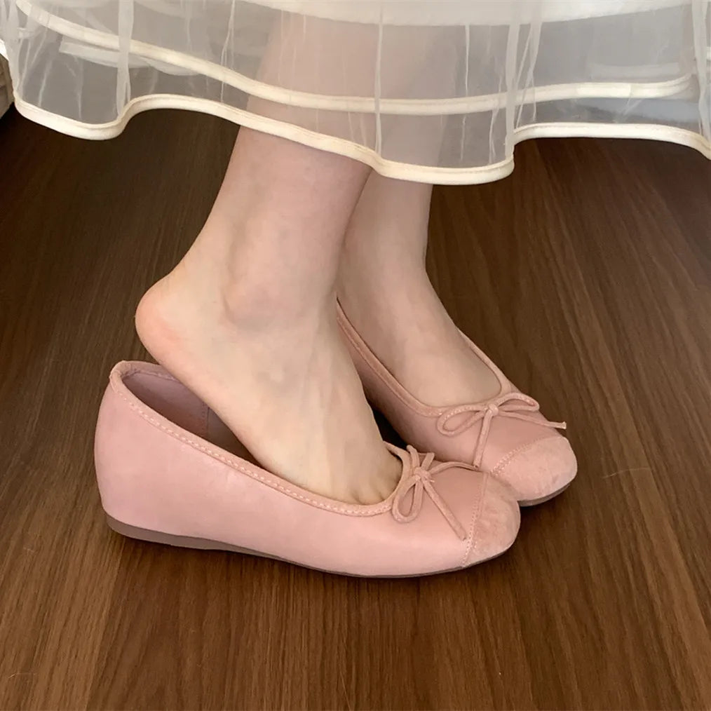 LBSFY -Brand New Women Flats Casual Shoes Fashion Shallow Slip On Ballet Shoes Soft Ladies Dress Ballerina Shoes Laofers