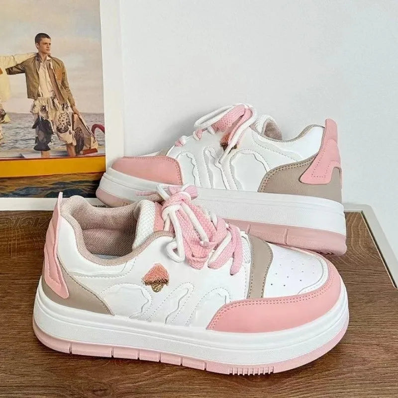 LBSFY  -  Kawaii Fashion Casual Sneakers for Women Spring Autumn New Designer Sports Board Shoes Female Color Match Platform Shoes Ladies